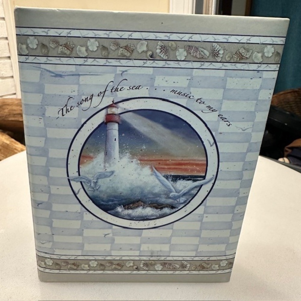 VTG Morgan Nautical Lighthouse Beach Serenity Art Blank Card Letter Envelope Set